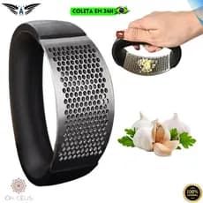 Amassador Espremedor de Alho Manual Cebola Prático Resistente Fácil de Lavar Cozinha Aço Inoxidável
