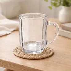 Caneca de Vidro Transparente Alça Clássica 250ml para Café Chá Leite Bebidas Quentes e Frias