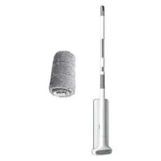 Mop Alça Alumínio Flat Refil Microfibra 360 Limpeza Prática Piso Rodapé Cantos Geral