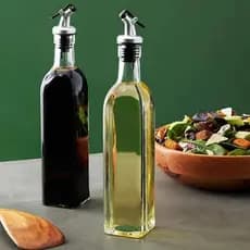 Galheteiro de Vidro Spray Azeite Vinagre 2 Peças com Dosador Anti-Gotejamento para Cozinha