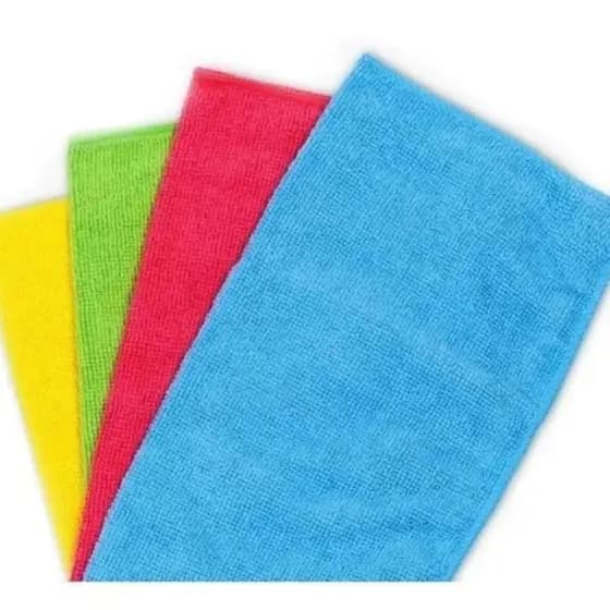Kit 3 panos microfibra multiúso 30x30cm limpeza geral alta absorção cores sortidas