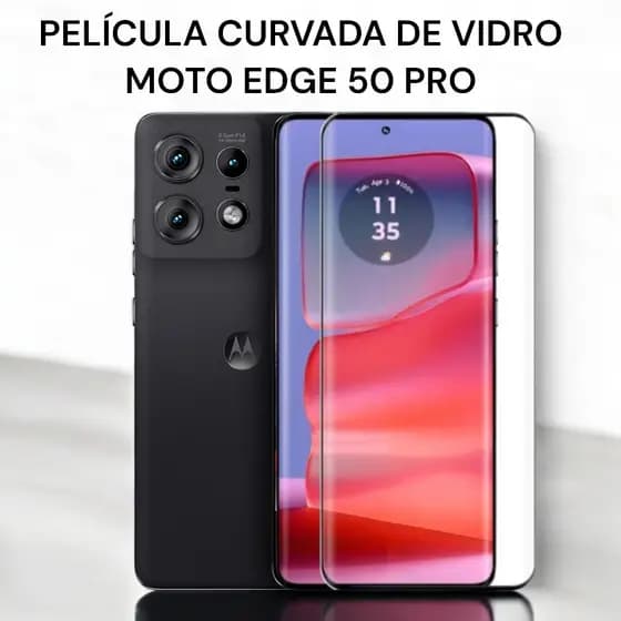 Película Curvada de Vidro 3D Para Moto Edge 50/50 Pro