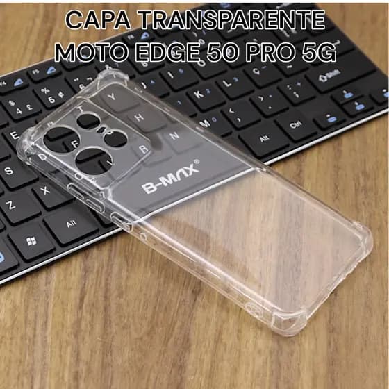 Capa Silicone Anti-impacto Transparente Para Moto Edge 50 Pro 5G