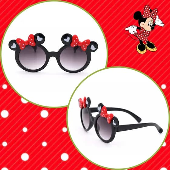 Óculos de Sol Infantil Feminino Minnie Minney Cores Variadas Para Meninas