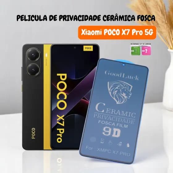 Película de Privacidade Cerâmica Fosca Poco X7 Pro