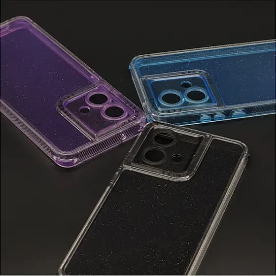 Capa Anti-impacto Colorida C/brilho Para Moto EDGE 40 NEO.