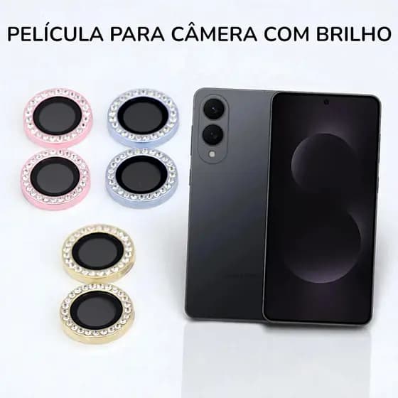 Kit 2x Pelicula De Câmera Para O S25 Edge Com Strass