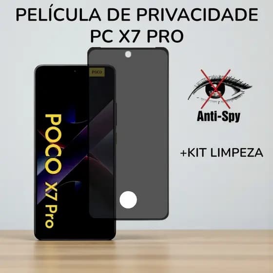 Película De Vidro 3D Privativa Para Pc X7 Pro Com Furo Para Digital