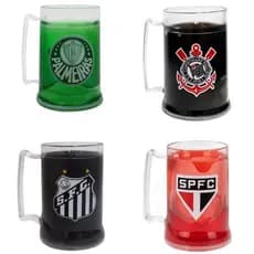 Caneca de Time Acrilico Gel Congelante 450ml Canecas Copo do Corinthians Palmeiras São Paulo Vasco