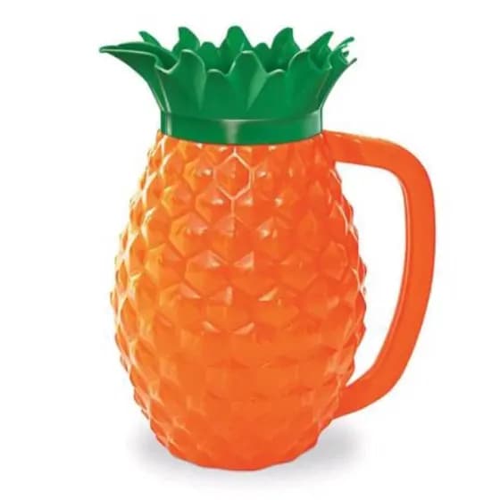 Jarra de Suco em Formato Abacaxi Garrafa Água 1,5 litros Plástico para Geladeira e Cozinha Jarras