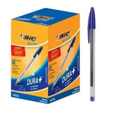 Caneta Esferográfica Papelaria Bic Cristal Azul Vermelha e Preta Clássica Material Escolar Canetas