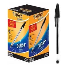 Caneta Esferográfica Papelaria Bic Cristal Preta Vermelha e Azul Clássica Material Escolar Canetas