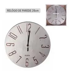 Relógio de Parede Infinity Cinza 28cm