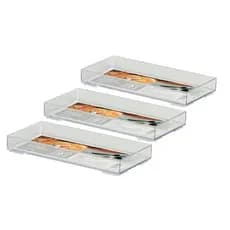 Kit com 3 Bandejas Luxxor Cristal