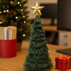 Mini Árvore de Natal de Mesa Pinheiro 30cm Verde | Decoração Natalina Compacta e Charmosa