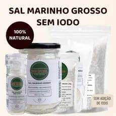 Sal Marinho Grosso SEM IODO 100% Natural Moedor de Sal | Temperos e Especiarias – Dona Cúrcuma