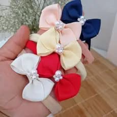kit 5 Lacinhos Faixinha Bebe RN Laço Menina Bebê Tiarinha Baby Lacinho Tiara