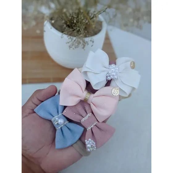 Kit Faixinha Para Bebê RN Tiara RN Laço De Menina Lacinho De Bebe Saída De Maternidade Laço Bebê
