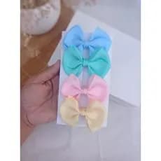 Kit 4 Laços De Cabelo Menina Presilha De cabelo Infantil