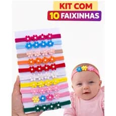 Kit 10 Laços Para Bebê Faixinha menina Lacinho Tiara RN Laco Recém Nascida