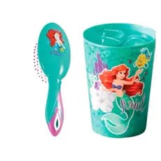 Princesa Ariel: 1 copo simples 320ml e ou Escova de cabelos e ou Escova de dentes -Avon