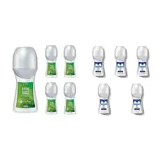 10 unidades Desodorante Antitranspirante Roll-on 5 Hidratação Suave 48ml e 5 Erva Doce 50ml- Avon