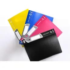 Pasta Catálogo Ofício A4 com 10 Envelopes Plástico Papelaria Escritório Colorido Porta Documentos