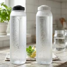 Kit Jarras Garrafa De Água Suco Geladeira Tampa Higiênica 1,5 Litro Fina