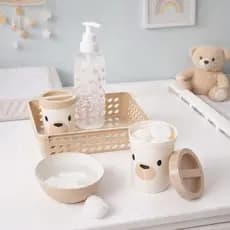 Kit Organizador Higiene Infantil 5 Peças Ludico Menina Menino
