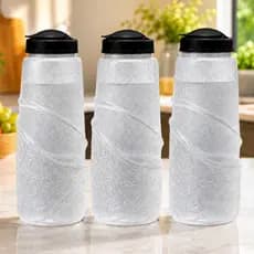Kit 3 Jarras Garrafa De Água Suco Geladeira Tampa Higiênica 1 Litro