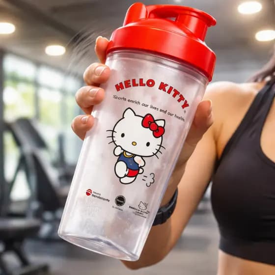 Coqueteleira Decorada 850ml BPA Free Shakeira Hello Kitty Copo Garrafa Shake Academia Whey
