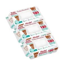 Kit 3 Lenços Bebe Fofinho Premium - 360 Lenços