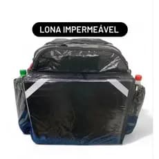 Capa Bag Mochila Motoboy para Delivery 100% Lona Impermeável Cor Preta *SOMENTE A CAPA*