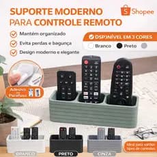 Suporte Moderno para Controle Remoto – Organização e Estilo para sua Casa, Salas e Quartos
