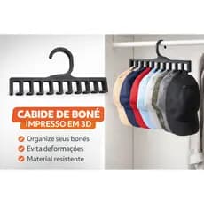 Cabide de Boné Organizador | Suporte para Bonés | Impresso em 3D Resistente