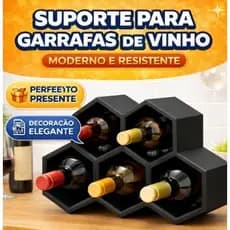 Suporte para Garrafas de Vinho | Porta Vinho Decorativo Moderno Organizador Elegante