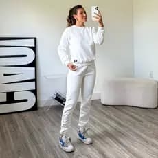 conjunto moletom feminino Tumblr Roupa de Frio confortável quentinho aero look blusa de frio mais calça jogger