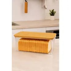 Pote Porta Pão com Tampa de Bambu | Organizador de Cozinha