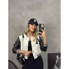 JAQUETAS BOMBER FEMININA PRA INVERNO CASACO CROPER ELEGANTE COLEGIAL