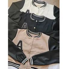 jaqueta feminina jaqueta bomber college pra inverno frio casual