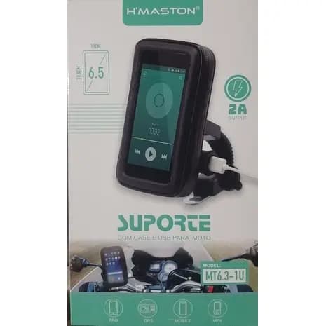 Suporte Com Case E Usb Para Moto H'maston MT6.3-1U