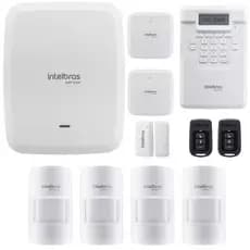 Kit Alarme Sem Fio Intelbras AMT 8000 | 4 Sensor PET + Sirene + Teclado + Controle|Controle Celular