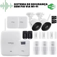 Kit Alarme Intelbras + 2 Câmeras Wi-Fi Full HD | Controle pelo Celular | Proteção Completa