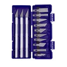 Kit Estilete de Precisão para Patchwork bisturi artesanal com estojo  com 13 Peças