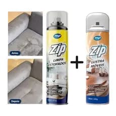 Kit Limpa Estofados e Lustra Móveis Spray Zip 300ml My Place