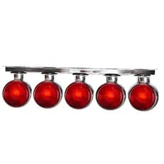 Kit com 3 a 5 Lanternas Foguinho Marias Aço Cromado Em LED 18W Com Suporte Preto ou Cromado