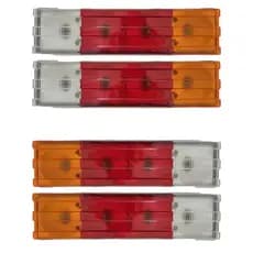 Kit 2/4 Lanternas Traseiras Mercedes Benz Caminhão Antigo MB 1113 710 MBB Sinaleira Completa