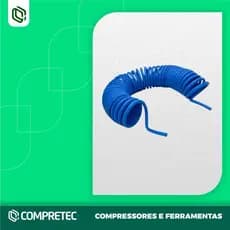 Mangueira Espiral Pu Azul Ar Comprimido 8 mm X 10 Metros