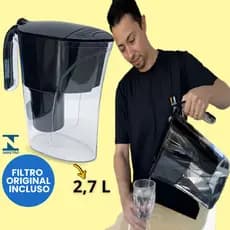 Jarra Purificadora De Água Super Alcalina Ionizada  Inmetro Ph Nanotecno Pratic Ulfer Bacfree Preto