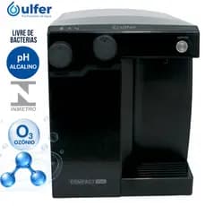 Purificador Ulfer Compact Duo Ph+ Água Alcalina Gelada com Ozônio Compressor Top Retrolavagem
